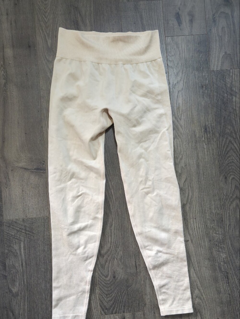 PINK Victoria's Secret Cream High-Waist Seamless Leggings